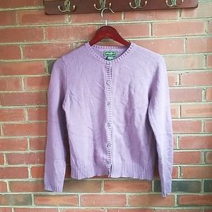 Eddie bauer purple cardigan, size medium